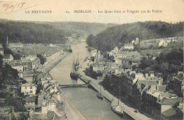 Delcampe - Carte Postale Ancienne - 29 - Morlaix - Les Quais Léon Et Tréguier Vus Du Viaduc - CPA - Voyagée En 1918 - Voir Scans Re - Morlaix