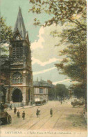 Delcampe - Carte Postale Ancienne - 93 - Saint Denis - L'Eglise Neuve Et L'Ecole De Chàteaudun - Animée - Colorisée - CPA - Voyagée - Saint Denis