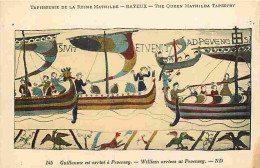 Delcampe - Carte Postale Ancienne - 14 - Bayeux - Tapisserie De La Reine Mathilde - Guillaume Est Arrivé à Pevensey - CPA - Voir Sc - Bayeux
