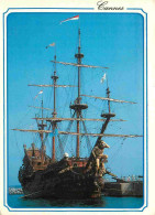Delcampe - Carte Postale - Bateaux - Voilier - Galion - Cannes - Le Galion Du XVIe Siècle Construit Pour Le Film De Polanski Les Pi - Segelboote