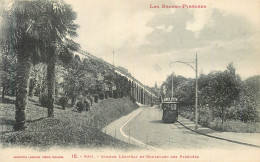Delcampe - CPA Pau Avenue Leon Say Et Boulevard Des Pyrenees Tramway - Pau