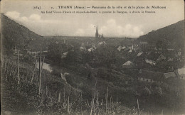 Delcampe - CPA Thann Panorama De La Ville Et De La Plaine De Mulhouse Au Fond Vieux Thann Et Aspach Le Haut - Thann