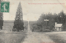 Delcampe - 72. ANCINNES. CPA. FORET DE PERSEIGNE. CARREFOUR DE FONTAINE PESEE. ANIMATION. ANNEE 1908 + TEXTE . - Sonstige & Ohne Zuordnung