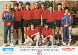 Delcampe - TENNIS DE TABLE  L EQUIPE DE FRANCE 1990 - Tennis De Table