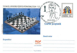 Delcampe - 622  Bobby Fischer: Chess Grandmaster And The Eleventh World Chess Champion. Pictorial Cancel, Stationery Postcard - Scacchi