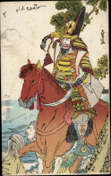 Delcampe - Artiste CPA Japan, Reiter In Volkstracht, Mount Fuji - Costumes