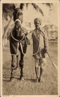 Delcampe - CPA Indien, Mann Mit Pferd, Porträt, Zaumzeug - Trachten