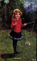 Delcampe - Artiste CPA Mädchen Spielt Diabolo, Kind-Porträt - Jeux Et Jouets