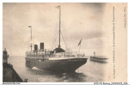 Delcampe - AXOP6-0643-BATEAU - Le Steamer La Touraine De La Compagnie Générale Transatlantique - Dampfer