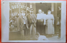 Delcampe - CPA Photo (75) Paris. Boulevard Beaumarchais. Commerce. Dégustation Absinthe.  Mr Marcel Hugen.   (Bt10.152) - Tiendas