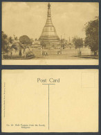 Delcampe - Burma Old Postcard Sule Pagoda From The South Rangoon Temple Pagoda Street Scene - Myanmar (Burma)