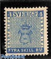 Delcampe - Sweden 1858 12 Ore, Coat Of Arms, Unused (hinged) - Neufs