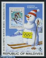 Delcampe - Maldives 1976 Olympic Winter Games S/s, Mint NH, Sport - Olympic Winter Games - Maldive (1965-...)