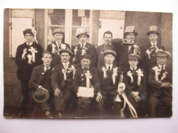 Delcampe - Carte-photo...Le Horps...les Conscrits Du Horps 1922...(robert André 1er A Gauche Assis)... - Le Horps