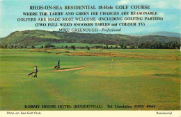 Delcampe - Carte Postale - Sports - Golf - Royaume-Uni - Pays De Galles - Rhos-on-Sea Residential 18-Hole Golf Course Where The Tar - Golf