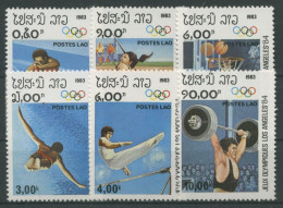 Delcampe - Laos 1983 Olympia Sommerspiele Los Angeles 618/23 Postfrisch - Laos