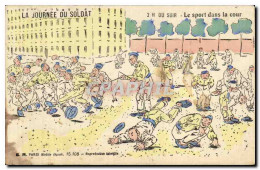 Delcampe - CPA Paris La Journee Du Soldat Le Sport Dans La Cour Militaria Humour - Humor