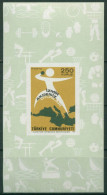 Delcampe - Türkei 1971 Mittelmeerspiele: Landkarte, Kugelstoßer Block 15 Postfrisch (C6700) - Blocks & Sheetlets