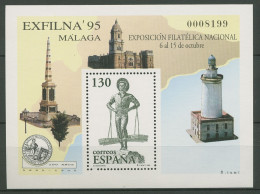 Delcampe - Spanien 1995 EXFILNA'95 Malaga Block 60 Postfrisch (C91653) - Blocks & Kleinbögen