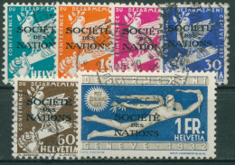 Delcampe - Völkerbund (SDN) 1932 Sondermarken Mit Aufdruck 36/41 Gestempelt - Officials