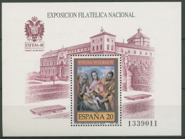 Delcampe - Spanien 1989 EXFILNA'89 Toledo El Greco Block 34 Postfrisch (C91680) - Blocks & Kleinbögen
