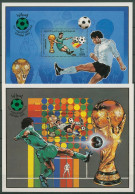 Delcampe - Libyen 1982 Fußball-WM In Spanien Block 61/62 A Postfrisch (C29183) - Libye
