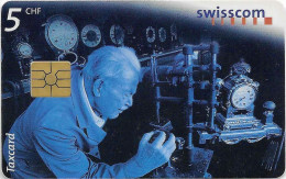 Delcampe - Switzerland - Swisscom (Chip) - SUI-CP-25B - Revision, Exp.03.2001, Chip Gem2 Black, 5Fr, 12.320ex, Used - Schweiz