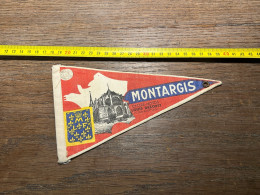 Delcampe - Drapeau Fanion Tissu MONTARGIS CYCLES MOTOS LOUIS DEZORET - Other & Unclassified