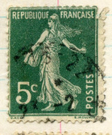 Delcampe - Timbre Poste Français De 5 C -1907- Semeuse    -OBLITERE - Gebraucht