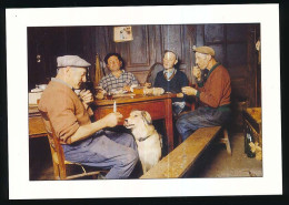 Delcampe - CPSM / CPM 10.5 X 15 Métier Paysans D'autrefois Le Casse Croûte  Tablée De 4 Paysans Et Leur Chien - Bauern