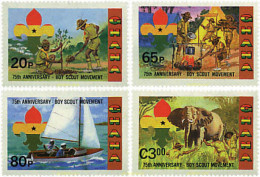 Delcampe - 38860 MNH GHANA 1982 75 ANIVERSARIO DEL ESCULTISMO - Ghana (1957-...)