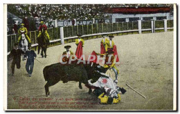 Delcampe - CPA Corrida Course De Taureaux Caida Del Picador - Stierkampf