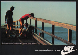 Delcampe - Exhausted Athletes On Bridge Nike Trainers Comic Advertising Postcard - Werbepostkarten