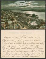 Delcampe - Canada Old Colour Postcard Halifax N.S. From Elevator North, Night Railway Train - Unclassified
