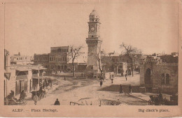 Delcampe - ALEP (SYRIE) Place Horloge En 1922 - Syrien