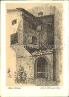 Delcampe - Luzern LU Alter Winkel Zeichnung Albert Willimann Kantonsschule - Sonstige & Ohne Zuordnung