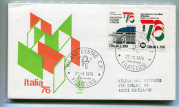 Delcampe - Italia FDC Venetia 1976 Italia '76 Viaggiata Racc. Per L'Italia - FDC