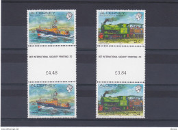 Delcampe - ALDERNEY AURIGNY  1993, Locomotive Daily Bateau De Sauvetage Avec  PONT Yvert 59-60, Michel 59-60 NEUF** MNH - Alderney