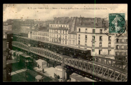 Delcampe - 75 - PARIS 19EME - LIGNE AERIENNE DU METRO - STATION AUBERVILLIERS SUR LE BOULEVARD DE LA VILLETTE - Paris (19)