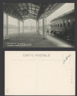 Delcampe - China Old Postcard Nippon Bridge From Platform Of Dairen Station, Train, 大連驛 日本橋 - China