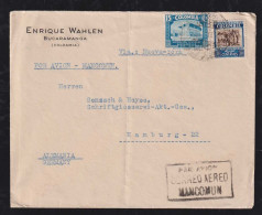 Delcampe - Colombia 1937 Airmail Cover BUCARAMANGA X HAMBURG Germany - Colombie