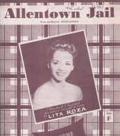 Delcampe - Allentown Jail Lita Roza 1950s Sheet Music - Manuscrits