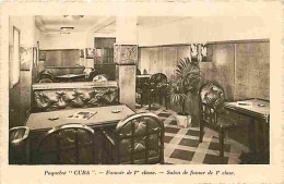 Delcampe - Carte Postale Ancienne - Bateaux - Paquebot Cuba - Fumoir De 1ère Classe - Edition Spéciale De La Cie Gle Transatlantiqu - Dampfer