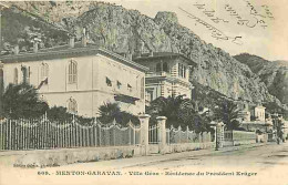 Delcampe - Carte Postale Ancienne - 06 - Menton - Garavan - Villa Géna - Résidence Du Président Kruger - CPA - Voir Scans Recto-Ver - Menton