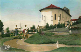 Delcampe - Carte Postale - Sports - Golf - Bidart - Le Golf Miniature Et L'Eglise - Mention Photographie Véritable - Carte Dentelée - Golf