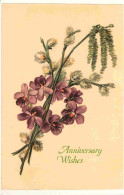 Delcampe - Carte Postale - Reproduction CPA - Fêtes - Anniversaire - Anniversary - Fleurs - CPM Format CPA - Voir Scans Recto-Verso - Birthday