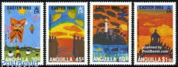 Delcampe - Anguilla 1993 Easter 4v, Mint NH, Sport - Kiting - Art - Children Drawings - Anguilla (1968-...)
