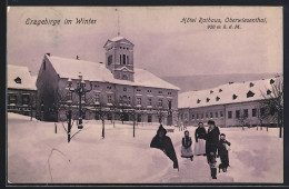 Delcampe - AK Oberwiesenthal, Hotel Rathaus Im Winter - Oberwiesenthal
