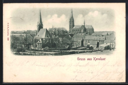 Delcampe - AK Kevelaer, Ortsansicht Mit Beiden Kirchen - Kevelaer