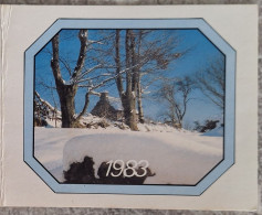 Delcampe - Petit Calendrier De Poche  1983 Neige En Corrèze - Vierzon  Cher - Formato Piccolo : 1981-90